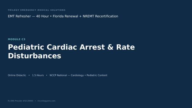 Pediatric Cardiac Arrest & Rate Disturbances – EMT – C3 | Trilogy EMS