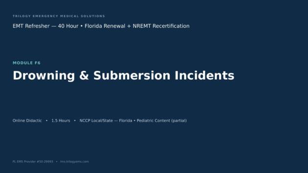 Drowning & Submersion Injury – EMT – F6 | Trilogy EMS