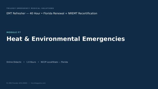 Heat & Environmental Emergencies in Florida – EMT – F7 | Trilogy EMS