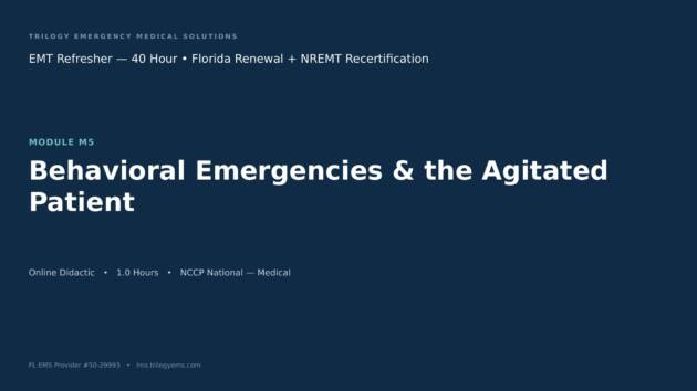 Behavioral Emergencies & Crisis Response – EMT – M5 | Trilogy EMS
