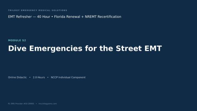 Diving & Barometric Emergencies – EMT – S2 | Trilogy EMS