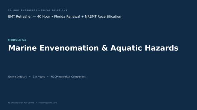 Hazardous Marine Life Injuries & Envenomation – EMT – S4 | Trilogy EMS