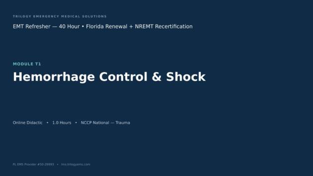 Hemorrhage Control & Shock – EMT – T1 | Trilogy EMS