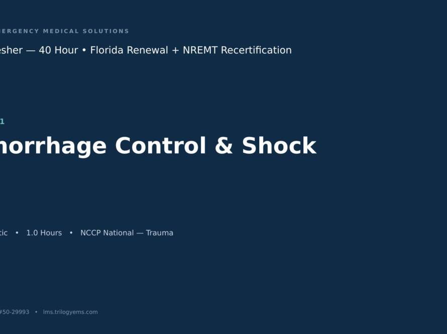 Hemorrhage Control & Shock – EMT – T1 | Trilogy EMS