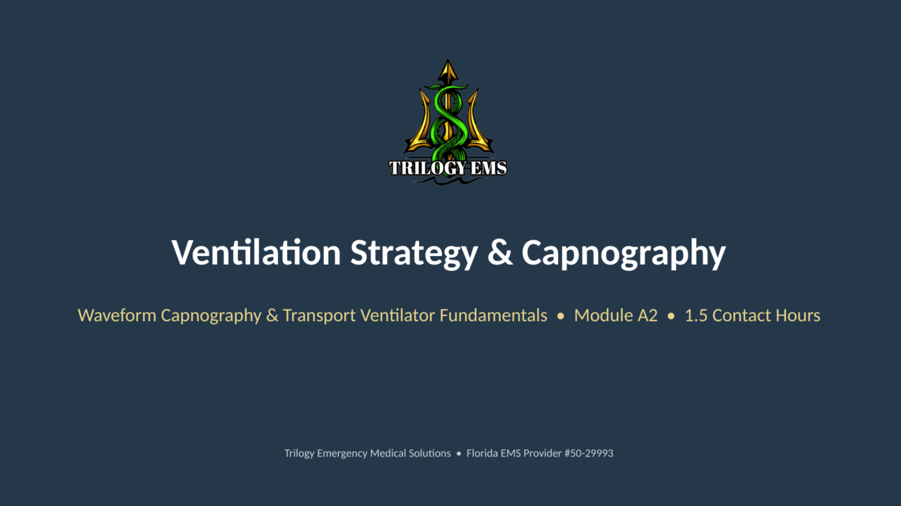 Ventilation and capnography online paramedic continuing education course