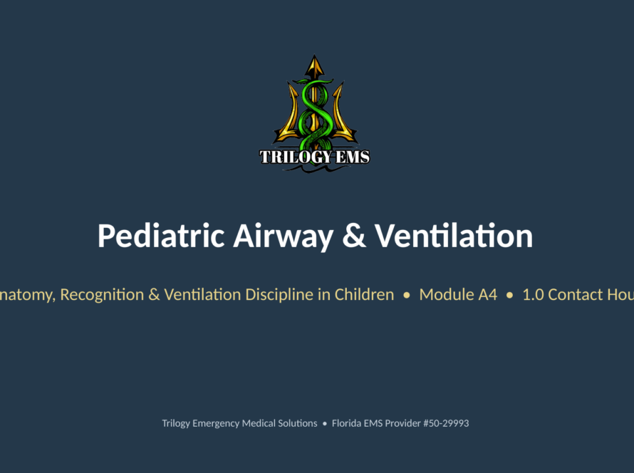 Pediatric airway management online paramedic continuing education course