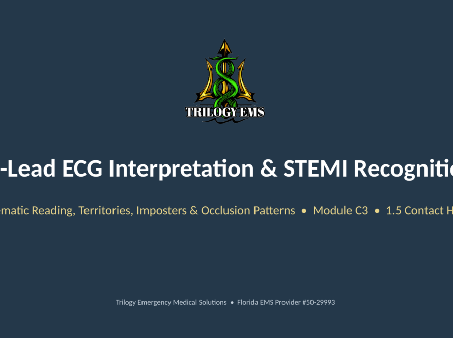 12 lead ECG interpretation online paramedic continuing education course