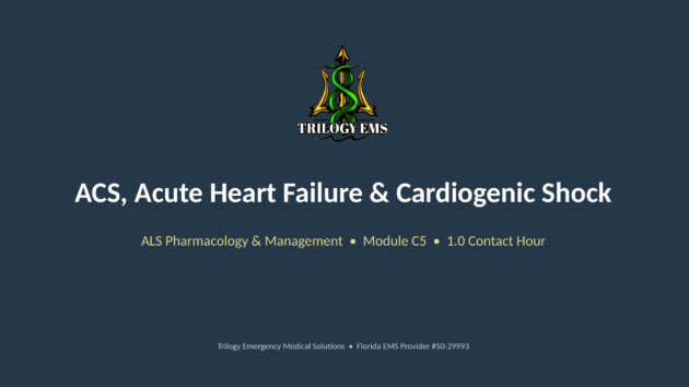 Acute coronary syndrome online paramedic continuing education course