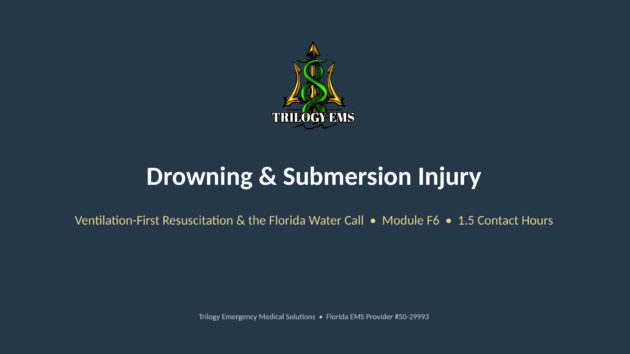 Drowning and submersion injury online paramedic continuing education course