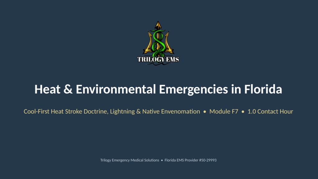 Heat emergencies online paramedic continuing education course