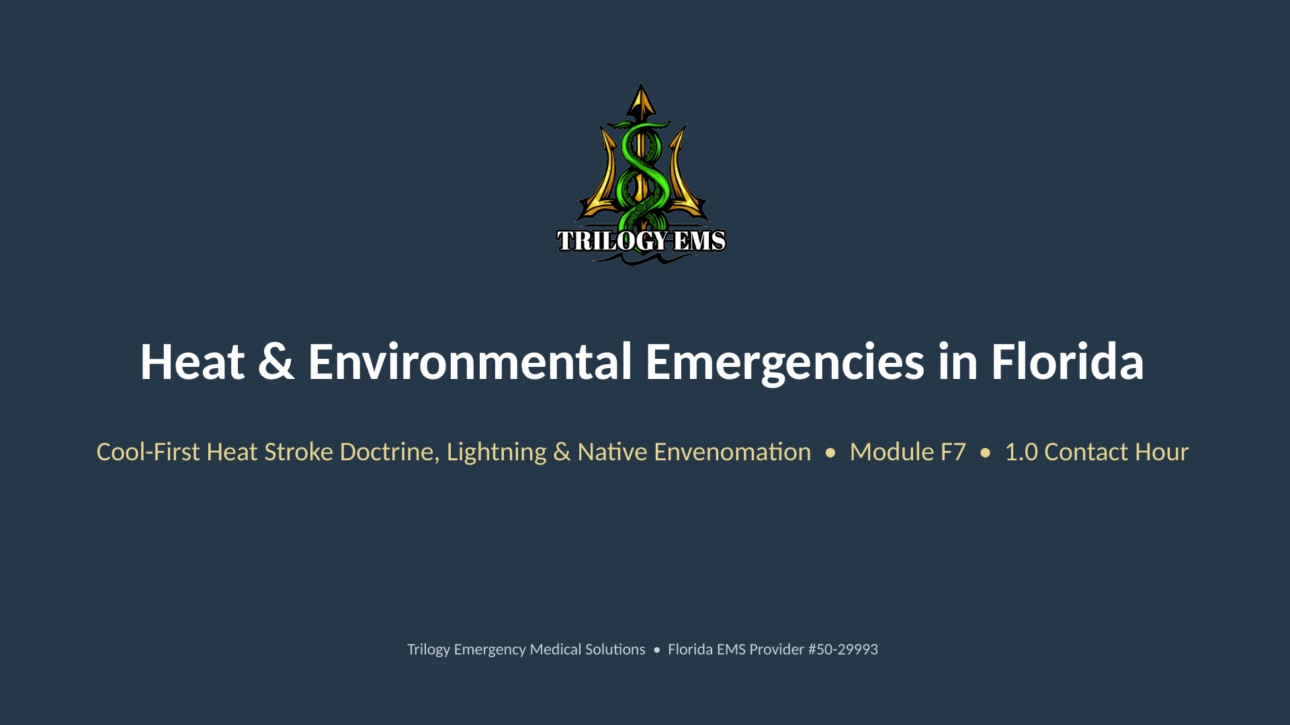 Heat emergencies online paramedic continuing education course