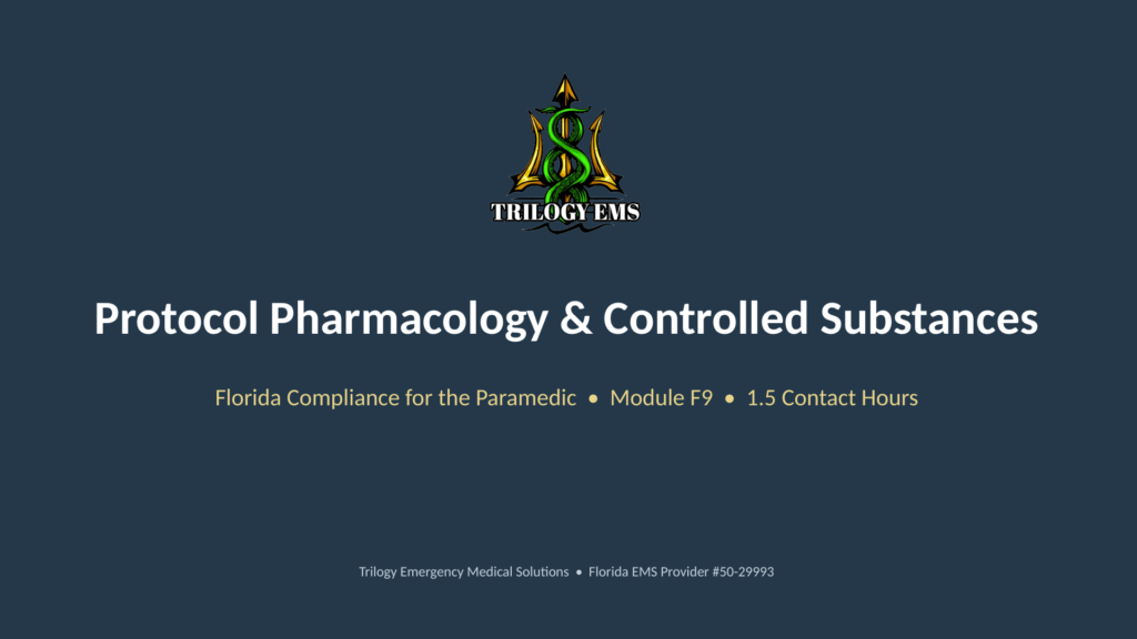 Paramedic pharmacology compliance online paramedic continuing education course