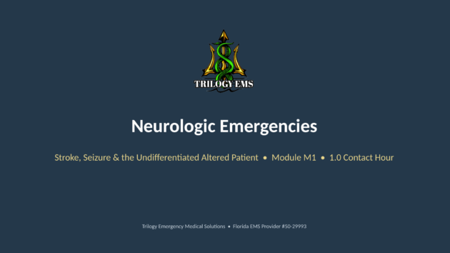 Neurologic emergencies online paramedic continuing education course
