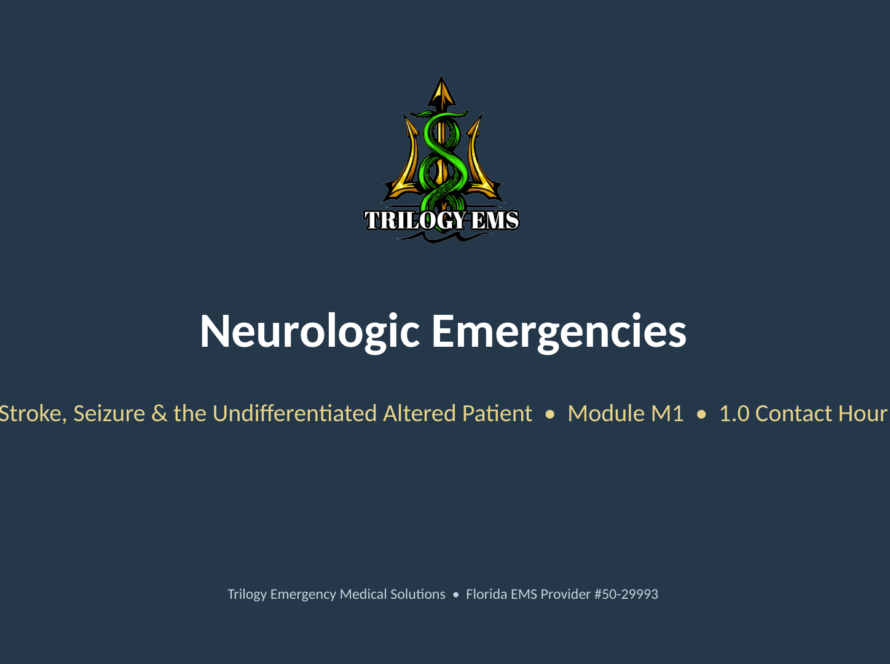 Neurologic emergencies online paramedic continuing education course