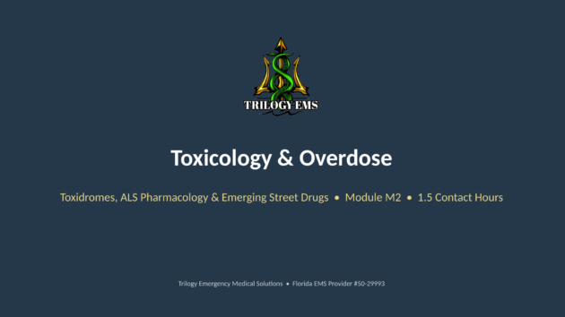 Toxicology and overdose online paramedic continuing education course