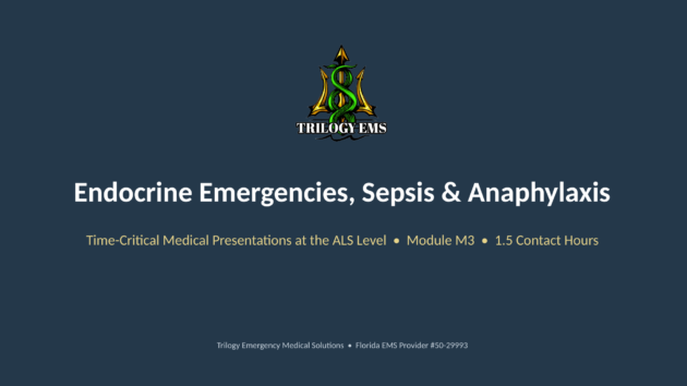 Endocrine emergencies and sepsis online paramedic continuing education course