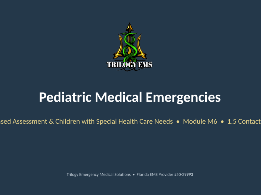 Pediatric medical emergencies online paramedic continuing education course
