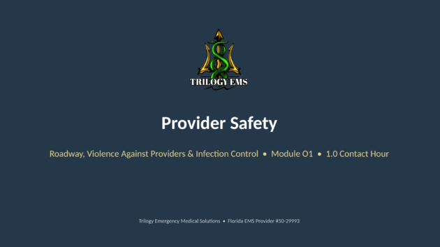 EMS provider safety online paramedic continuing education course