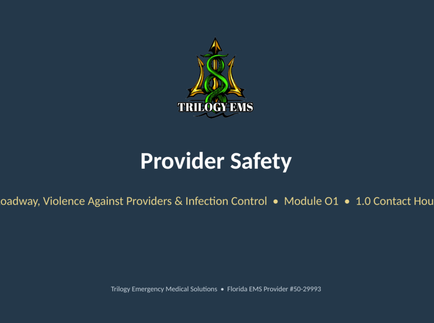 EMS provider safety online paramedic continuing education course