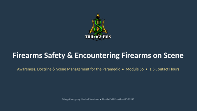 Firearms safety for EMS online paramedic continuing education course