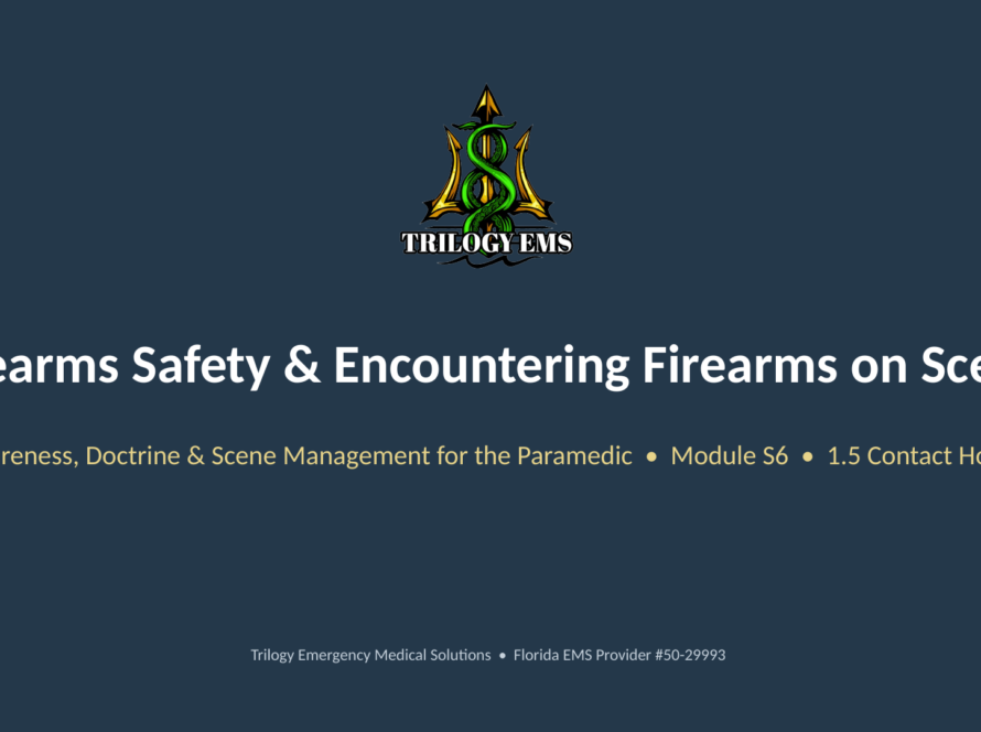 Firearms safety for EMS online paramedic continuing education course