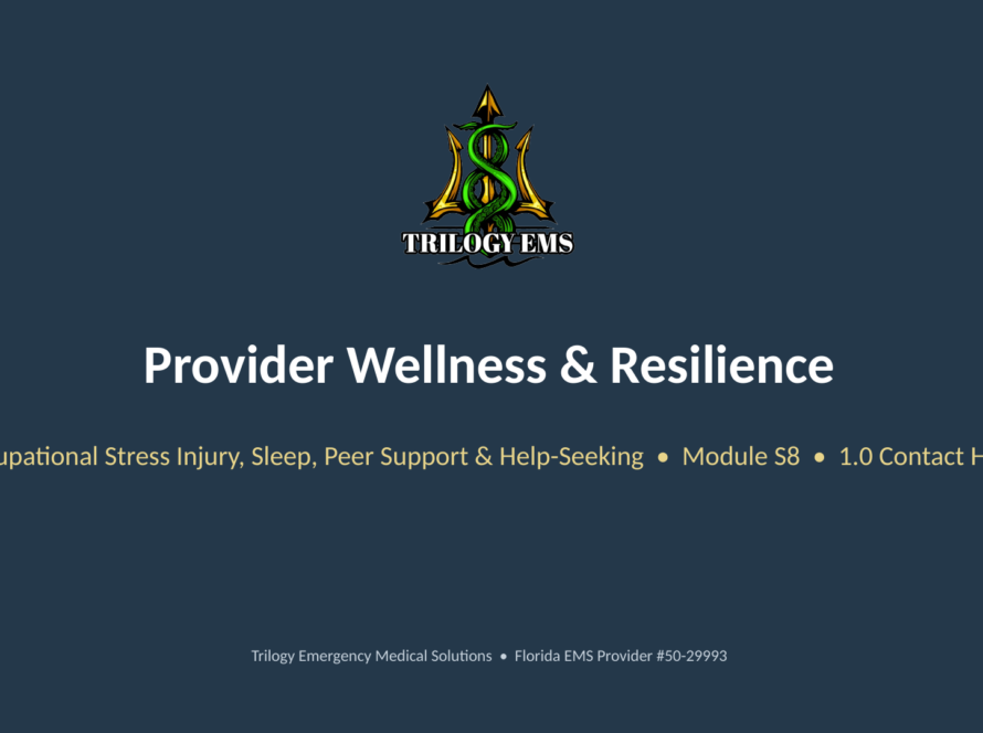 EMS provider wellness online paramedic continuing education course