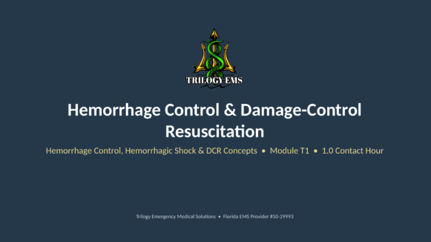 Hemorrhage control online paramedic continuing education course