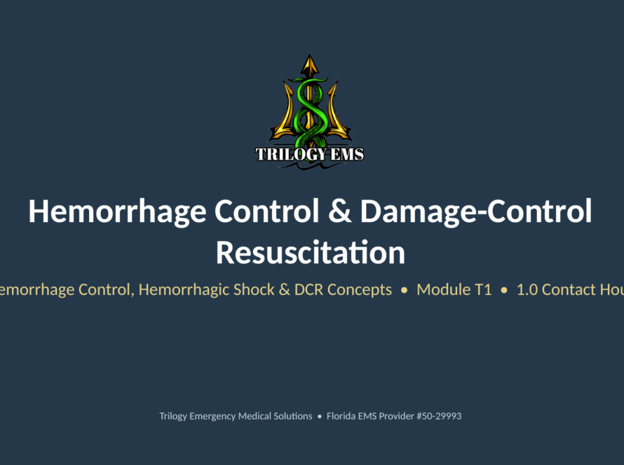 Hemorrhage control online paramedic continuing education course