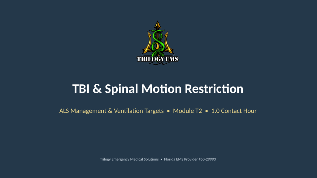 Traumatic brain injury online paramedic continuing education course