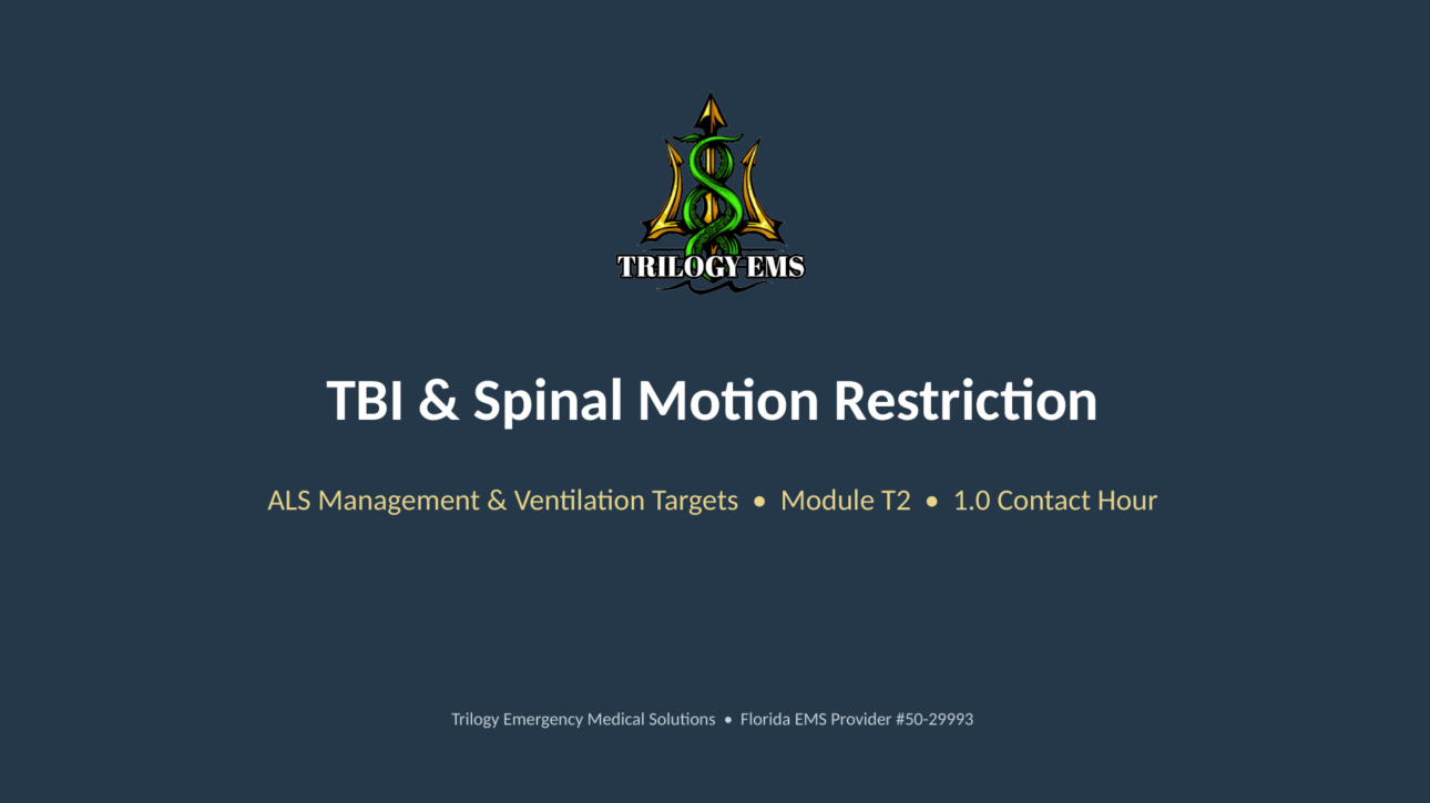 Traumatic brain injury online paramedic continuing education course