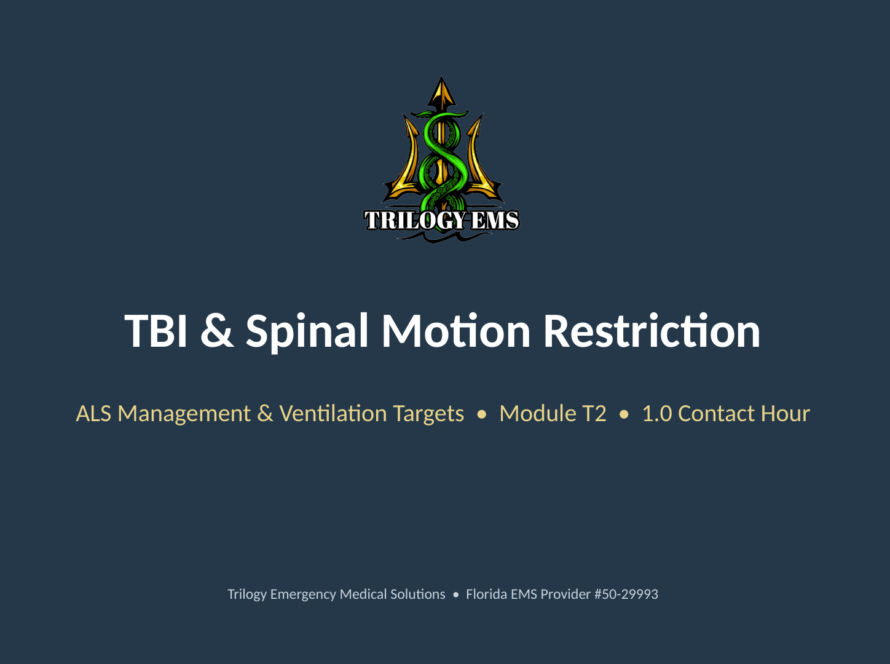 Traumatic brain injury online paramedic continuing education course