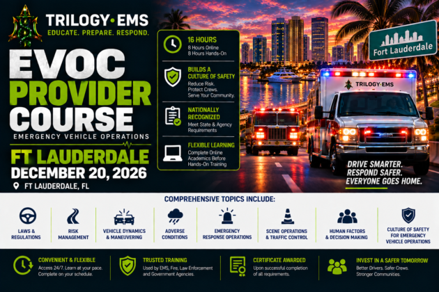 EVOC Course Fort Lauderdale December 2026 – Trilogy EMS