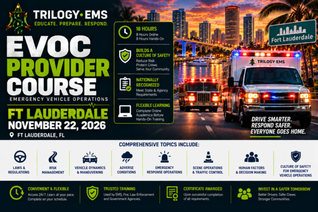 EVOC Course Fort Lauderdale November 2026 – Trilogy EMS