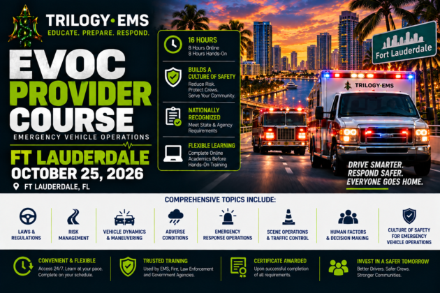 EVOC Course Fort Lauderdale October 2026 – Trilogy EMS