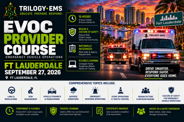 EVOC Course Fort Lauderdale September 2026 – Trilogy EMS