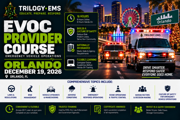 EVOC Course Orlando December 2026 – Trilogy EMS