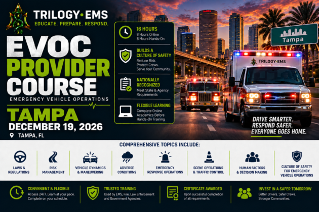 EVOC Course Tampa December 2026 – Trilogy EMS