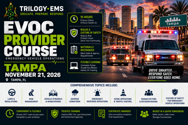 EVOC Course Tampa November 2026 – Trilogy EMS
